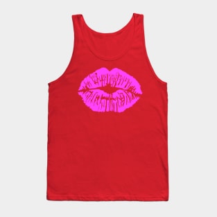 Pink Lips Kiss Tank Top